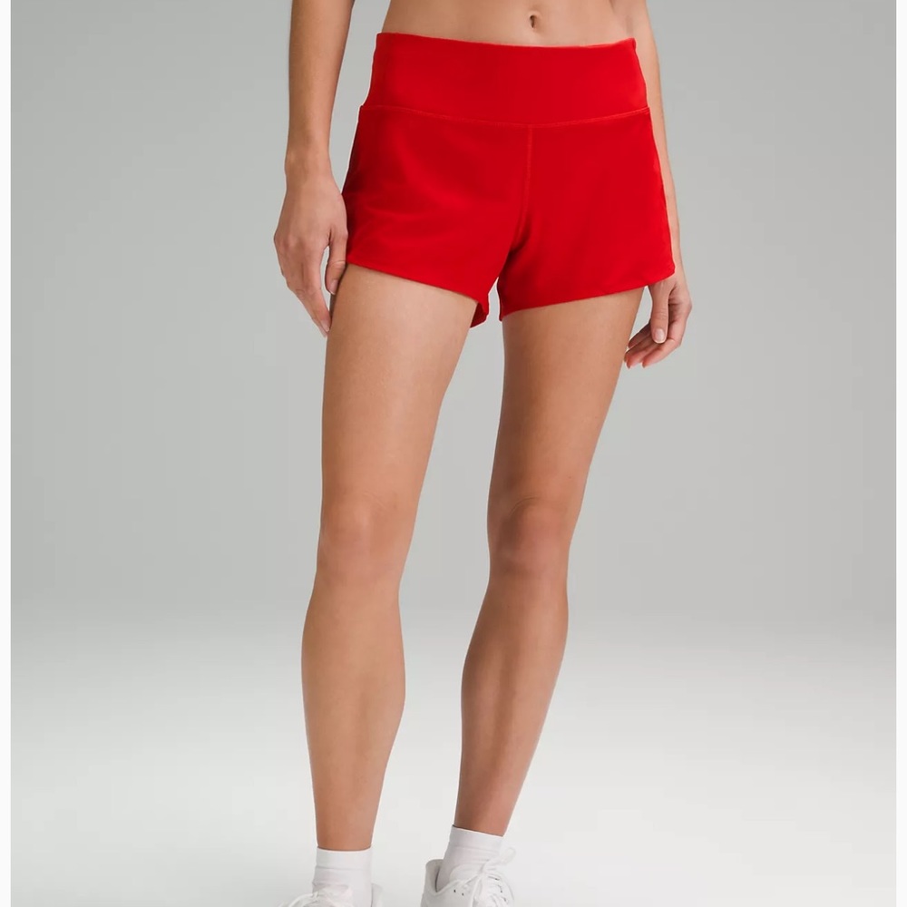 lululemon speed up mid rise lined short 4” length